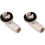 2X Raccord de Coude Connecteur Tuyau Drainage Climatiseur avec Anneau en Caoutchouc pour UnitéS Mini-Split et Unité FenêTre Ca 3/5 Pouces (15 Mm)