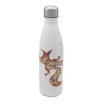 Lesser & Pavey 500ml Stainless Steel Water Bottle | Eco Friendly Stainless Steel Bottle With Lid & Carry Handle | Sammy Squirrel Stainless Steel Bottles For Office, Sports or On The Go - Bug Art