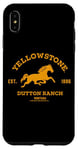 Coque pour iPhone XS Max Yellowstone Dutton Ranch Est. 1886 Running Horse Brown Logo