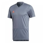 adidas Men Con18 Tr JSY T-Shirt - Onyx/Orange, Small