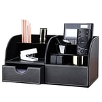 KINGFOM™ 7 Compartiments en PU Cuir Multi-Fonctionnels Organisateur de Bureau