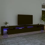 vidaXL TV-taso LED-valoilla musta 290x36,5x40 cm