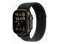 Apple Watch Ultra 2 - 49 Mm - Svart Titan - Smart Klocka Med Trail Loop - Nylonväv - Svart - Bandstorlek: M/L - 64 Gb - Lte, Wi-Fi 4, Uwb, Bluetooth - 4G - 61.8 G