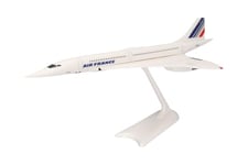 herpa Maquette Air France Concorde – F-BVFB, echelle 1/200, Snap-fit Model, pièce de Collection, d'avion avec Support, Figurine Plastique Miniature, 605816-001