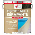 Arcane Industries - Peinture antidérapante sol extérieur escalier bateau carrelage béton bois métal solthane rd - 6 kg Blanc