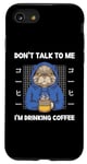 Coque pour iPhone SE (2020) / 7 / 8 Chat vintage Don't Talk To Me I'm Drinking Coffee Style rétro