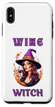 Coque pour iPhone XS Max Sorcière du vin d'Halloween buvant sa potion