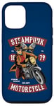 Coque pour iPhone 12/12 Pro Lunettes de moto western steampunk avec chapeau haut-de-forme