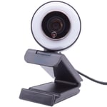 Webcam Lumière Streaming Microphone HDR USB Appel Vidéo Dad Full HD Avec Anneau