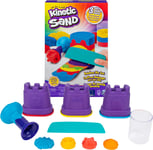 Kinetic Sand, Rainbow Mix Set with 3 Colours of Kinetic Sand (382G) and 6 Tools,