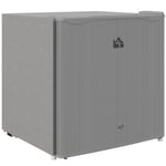 HOMCOM 46L Counter Top Fridge Mini Fridge with Lock Chiller Box Grey