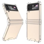 SQMCase Coque pour Galaxy Z Flip 3 avec protection de charnière, coque complète antichoc fine transparente pour Z Flip 3 5G (2023), SQM2377-02