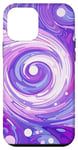 iPhone 12 mini Swirl Purple Color Illustration Pattern Abstract Art Case