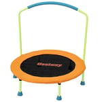 Bestway Trampoline d’intérieur pour Enfants et Adolescents WonderJump - 91,4 cm x 91,4 cm x 96 cm - Noir/Orange