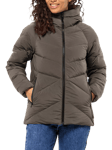 Jack Wolfskin Marienplatz Down Insulated Hooded Puffer Jacket, Cold Coffee