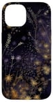 Coque pour iPhone 14 Fleurs de minuit, noir, violet, humeur sombre, floral, esthétique