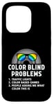 Coque pour iPhone 15 Pro Color Blind Problems Lunettes de test de cécité Arc-en-ciel