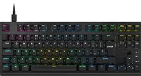 Corsair K60 Pro TKL RGB Tenkeyless Optique-Mécanique Clavier Gaming Filaire - Commutateurs linéaires OPX - Touches en Polycarbonate - Compatible iCUE - QWERTY UK - PC, Mac, Xbox - Noir