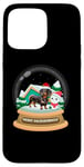 Coque pour iPhone 15 Pro Max Dachshund Santa Funny Xmas Lights Merry Christmas Snowball