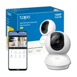 Tapo Pan/Tilt Smart Security Camera, Baby Monitor, Indoor CCTV, 360° Rotational