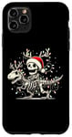 Coque pour iPhone 11 Pro Max Skeleton Riding Dinosaur T rex Funny Kids Boys Christmas