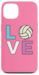 Coque pour iPhone 13 Volleyball, rose foncé