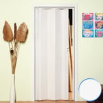 Porte pliante accordèon pvc blanc pastel bouton 83x214 reductible mod. Maya