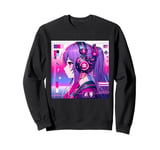 Girl Listen To Music Anime Gifts Music Lover Kids Girl Funny Sweatshirt