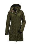 Killtec Vogar WMN Dwnlk CT B Parka Aspect Duvet avec Capuche Amovible Femme, Vert Olive foncé, Taille 34