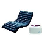 Levitas Kit matelas anti-escarres Domus 3 étages LAD672-2 compresseur 2 voies Bl