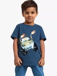 Lindex Kids' Monster Truck  Reversible Sequin Short Sleeve T-Shirt, Dark Blue