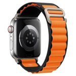 Alpine Loop Band För Apple Watch Rem 49mm 44mm 40mm 45mm 41mm 42mm 38mm 38 40 44 45 Mm Armband Iwatch Ultra Series 7 6 3 Se 8 black-orange 42 44 45 49mm