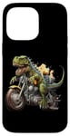 Coque pour iPhone 14 Pro Max T-Rex Tyrannosaurus Dinosaure Dino Rex équitation une moto