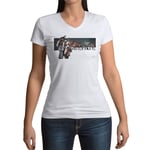 T-Shirt Femme Col V Apex Legends Gibraltar Battle Royale Jeux Video