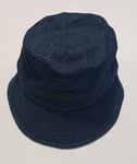 Ted Baker Rennie Cotton Blend Denim Bucket Hat Navy Size S/M