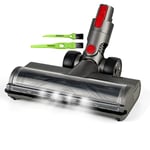 Italdos - Brosse motorisée électrique turbo compatible pour Dyson V7 V8 V10 V11 V15, brosse avec rouleau à poils mixtes pour tapis, parquet carrelage avec lumière LED, grandes roues, aspiration forte