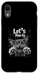 iPhone XR Let’s Paw-ty Cat Graphic Fun Party Cat Design for Pet Lovers Case