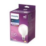 Philips ampoule LED Globe 120mm E27 100W Blanc Froid Dépolie, Verre