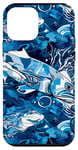 Coque pour iPhone 12 mini Bleu Abstrait Paisley Camo Drapeau Américain Pêche au bar