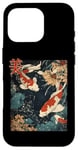 Coque pour iPhone 16 Pro Beauté Koi Fish Pond Japan Zen Garden Vintage Art Lovers