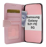 Zipper Standcase Wallet Samsung Galaxy S21 FE 5G (SM-G990B) (Ljusrosa)