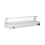 Royal Catering Bain marie - 2,000 W 4 GN 1/2 Trykk Glassbeskyttelse