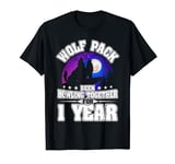 1 Year Married Wolf Pack 1st Wedding Anniversary T-Shirt