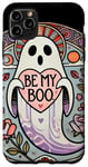 Coque pour iPhone 11 Pro Max Be my Boo Illustration fantôme Saint-Valentin