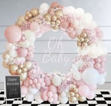 104 Pièces Arche De Ballon Kit Rose Ballon Blanc Or Et Blanc Guirlande Ballon Arche Kit Macaron Ballons Latex,Utilisé Décora[Z3157]