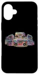 Coque pour iPhone 16 Plus Radio Hiphop Boom Box années 80 et 90 pour amateurs de rap pour hommes, femmes, enfants