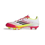 adidas Mixte F50 League Football Boots Soft Ground Chaussures, Cloud White/Core Black/Solar Yellow, 48 2/3 EU