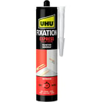 UHU - Fixation express - Colle de montage ultra forte et rapide, blanche, cartouche 370g