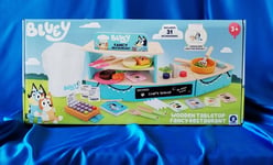 Bluey Tabletop Wooden Children's Role Play Activity Restaurant Playset Brand New