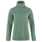 Fjällräven Övik Cable High Neck Sweater XL Patina Green